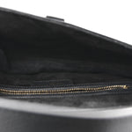 Grained Calfskin Saddle Bag Black