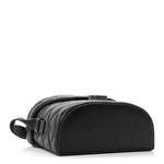 Lambskin Quilted Monogram June Box Bag  Black