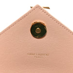 Sheepskin Matelasse Chevron Monogram Medium College Bag Rose Poudre