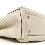Pebbled Calfskin Medium Bella Tote Off White