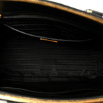 Saffiano Lux Large Galleria Double Zip Tote Black