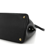 Saffiano Cuir Large Double Bag Black Fuoco