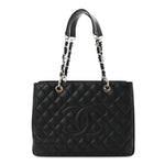 Caviar Quilted Grand Shopping Tote GST Black