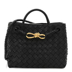 Nappa Intrecciato Small Andiamo Shoulder Bag Black