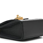 Lambskin Plexiglass Quilted Coco Love Clutch With Chain Black