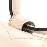 Calfskin Matelasse Mini GG Marmont Top Handle Shoulder Bag White