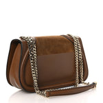 Suede Calfskin Blondie Medium Shoulder Bag Light Brown