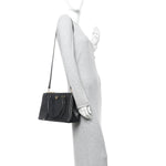 Saffiano Small Galleria Double Zip Tote Black