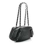 Lambskin Lax Small Tassel Shoulder Bag Black