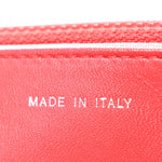 Patent Quilted Brilliant Wallet On Chain WOC Red