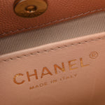 Caviar Quilted Small Wavy CC Hobo Coral