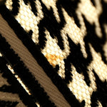 Canvas Houndstooth Embroidered Medium Lady D-Lite Black White
