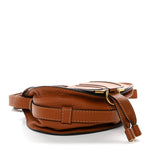Grained Calfskin Small Marcie Saddle Bag Tan
