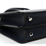Cuoio Romano Vitello Cover Glazed Fabric Bi-Color FF 1974 Mini Peekaboo I SEE U Satchel Blue Dark Brown Tobacco Moro