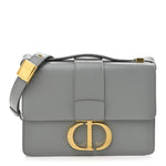 Box Calfskin 30 Montaigne Flap Bag Gray