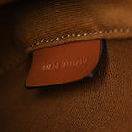 Canvas Calfskin Triomphe Mini Besace Tan