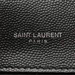 Grain De Poudre Textured Mixed Matelasse Triquilt Small Monogram Satchel Black