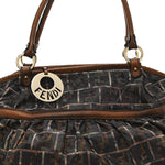 Zucca Calfskin Crocodile Embossed Large Chef Shopper Tote Tobacco