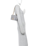 Lambskin Quilted Small Lola Bag Grey