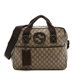 GG Plus Monogram Interlocking G Briefcase Brown