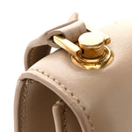 Smooth Calfskin Le Carre Satchel Dark Beige