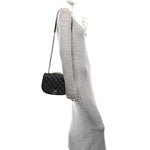 Calfskin Quilted Casual Pocket Messenger Flap Black