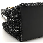 Calfskin Tweed Cannage Medium Toujours  Black White