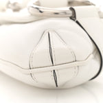 Nappa Vertical Matelasse Medium Maxi Horsebit Chain Shoulder Bag Mystic White