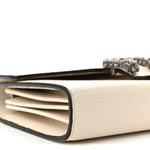 Dollar Calfskin Mini Dionysus Chain Wallet Mystic White