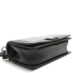 Lambskin Chevron Quilted Medium Boy Flap Grey