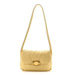 Paper Calfskin Puffy Flap Butter Brass