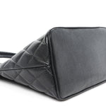 Caviar Quilted Medallion Tote Black