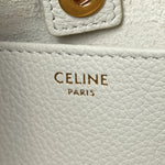 Calfskin Cuir Small Triomphe Cabas Drawstring White