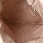 Shiny Calfskin Quilted Chanel 22 Backpack Beige