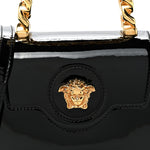 Patent Mini La Medusa Bag Black