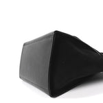 Drummed Calfskin Suede Small Trapeze Black