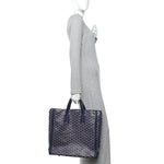 Goyardine Voltaire III Tote Navy