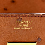 Ostrich Birkin 30 Cognac