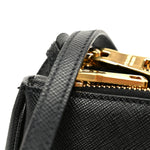 Saffiano Lux Large Galleria Double Zip Tote Black