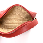 Lambskin Embossed CC Chocolate Bar Shoulder Bag Red