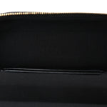 Goatskin Quilted Top Handle Slim Vanity With Chain Black