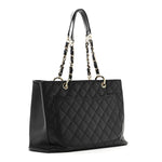 Caviar Quilted Grand Shopping Tote GST Black