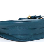 Grained Calfskin Medium Bobby Flap Steel Blue