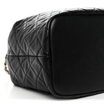 Lambskin Quilted Large Perfect Meeting Hobo Black
