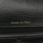 Shiny Crumpled Lambskin Quilted Mini Giant CC Flap Black