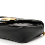 Calfskin Matelasse Super Mini GG Marmont Shoulder Bag Black