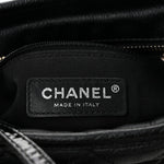 Patent Goatskin Quilted Small Gabrielle Hobo Black