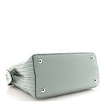 Shiny Nappa Trapuntata Small DotCom Click Top Handle Chain Satchel Light Blue