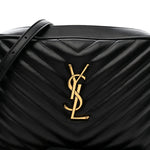 Calfskin Matelasse Monogram Lou Camera Bag Black