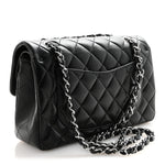 Lambskin Quilted Small Double Flap Black